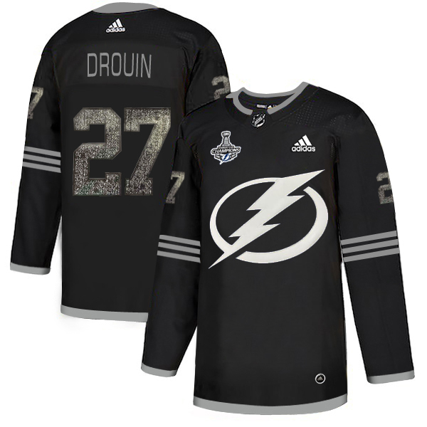 Men Adidas Tampa Bay Lightning #27 Ryan McDonagh Black Authentic Classic 2020 Stanley Cup Champions Stitched NHL Jersey->tampa bay lightning->NHL Jersey